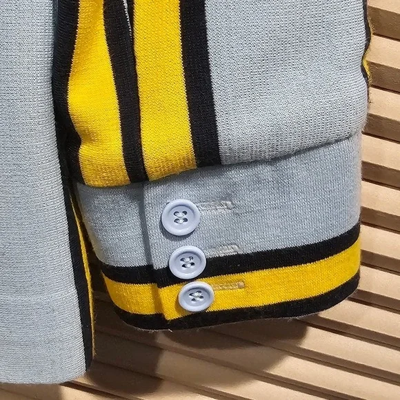 Adidas Originals Mens M 2005 Striped Wool Blend Blazer Jacket Blue Yellow 739195 - Picture 12 of 12